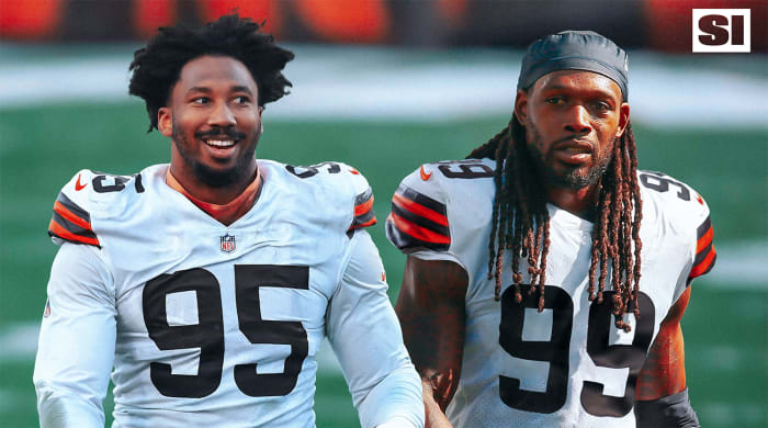 Jadeveon Clowney and Myles Garrett with the Browns